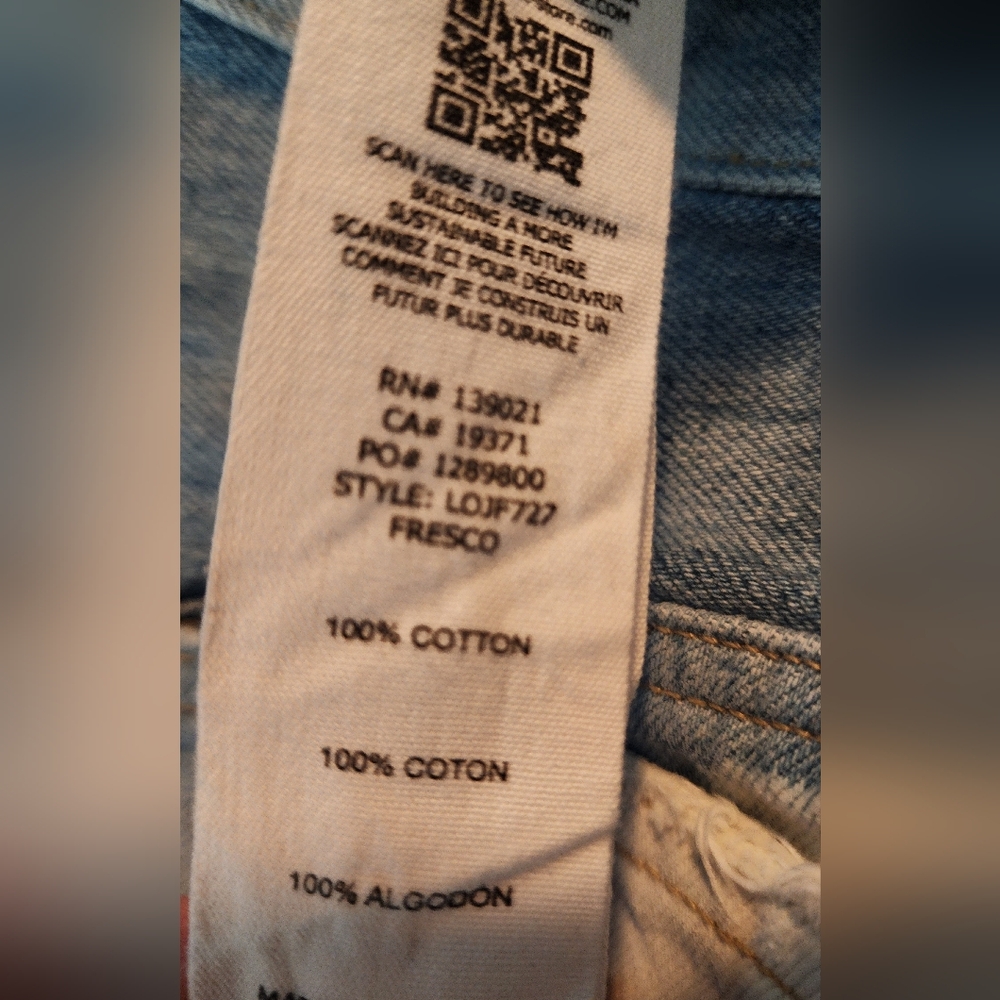 FRAME Le Original Bleached High Waist Straight Leg Jeans In Fresco Size 28 - Picture 16 of 16